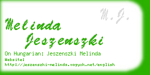 melinda jeszenszki business card